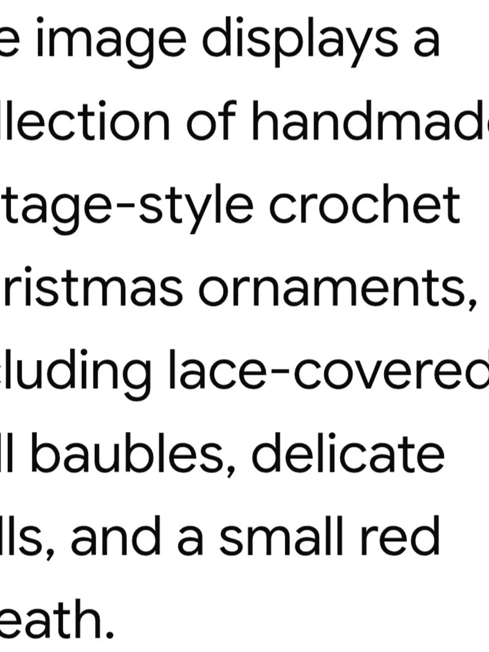 Vintage Handmade Crochet Christmas Ornaments Lot of 8 - Victorian Lace Style